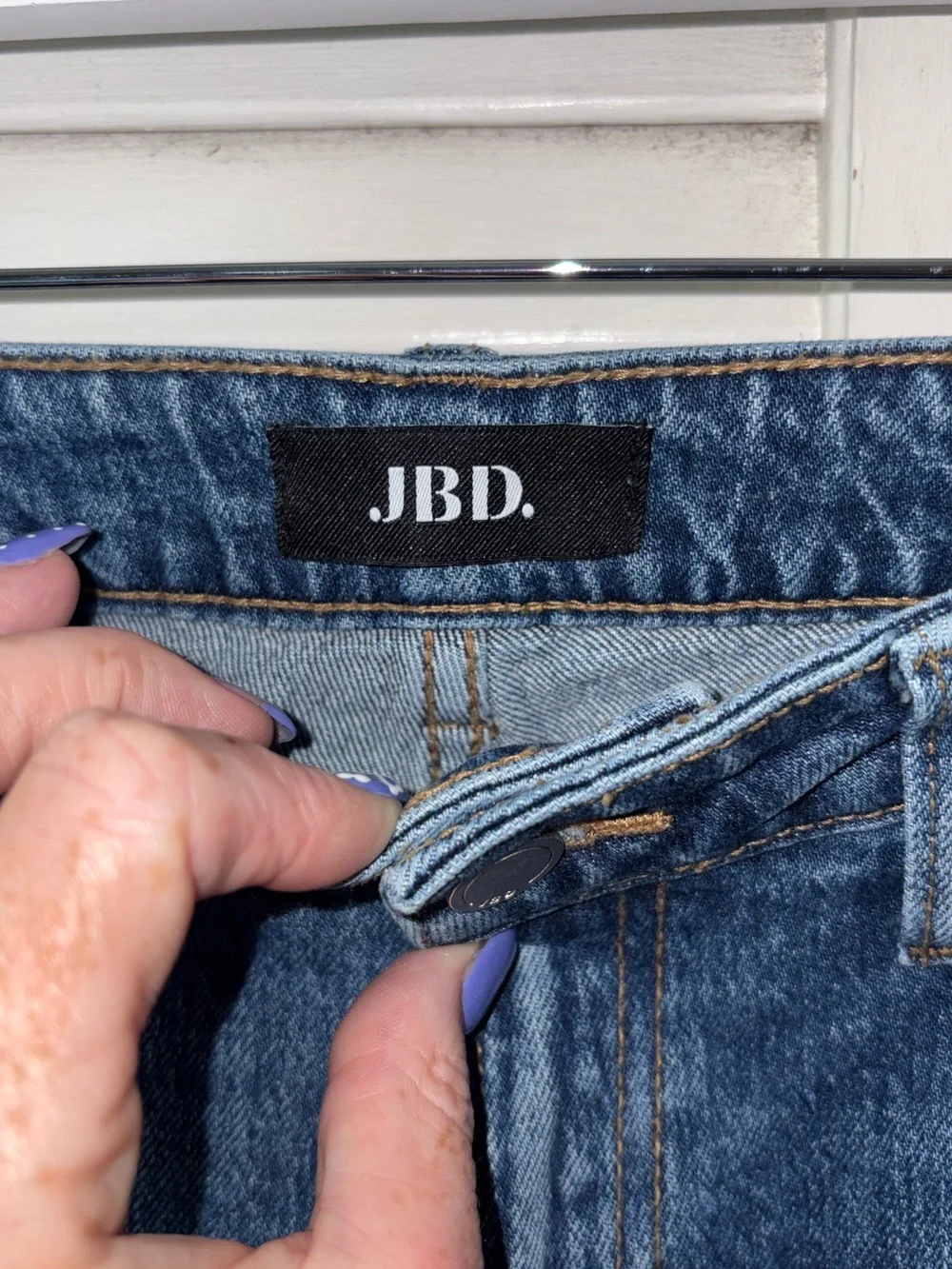Just Black Denim Studded Baggy Straight Jeans 26 Low Rise Dark Wash Western